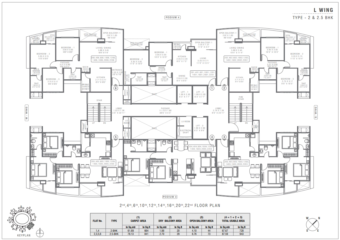 Pharande Puneville Phase 3 Floor plan 1